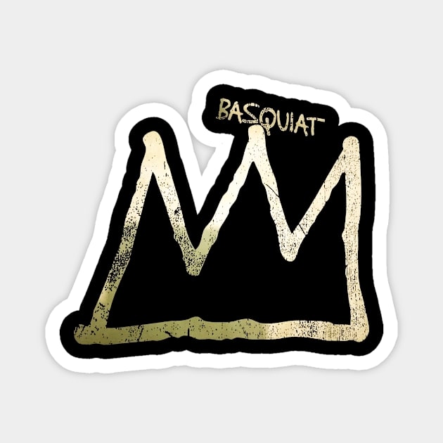 basquiat silver kecil Magnet by dance girl and mousse podcast