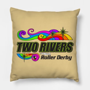 Two Rivers Roller Derby Pride logo Pillow