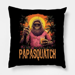 Papasquatch Funny Fathers Day Pillow