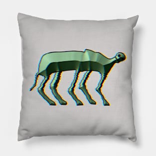 green glitch monster Pillow