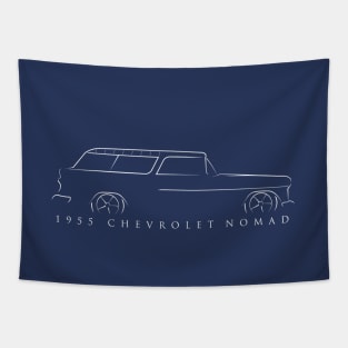 1955 Chevy Nomad - profile stencil, white Tapestry