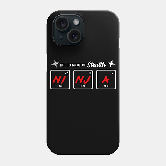 Ninja Periodic Table Element Phone Case by savariya