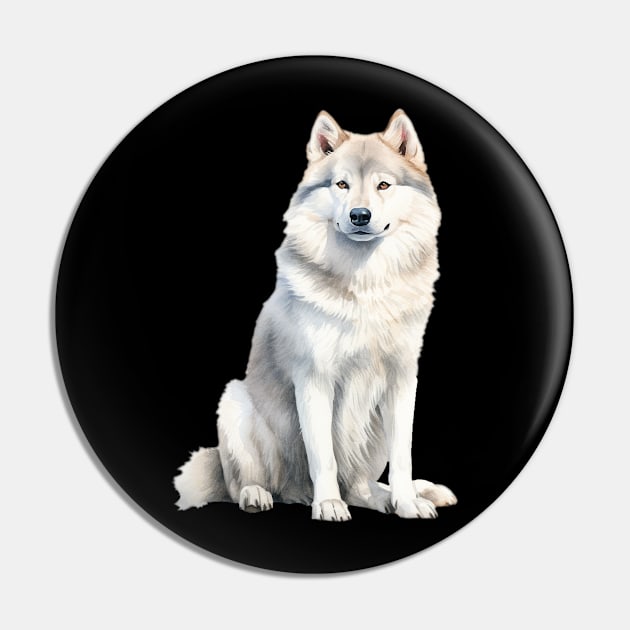 Greenland Dog Pin by DavidBriotArt