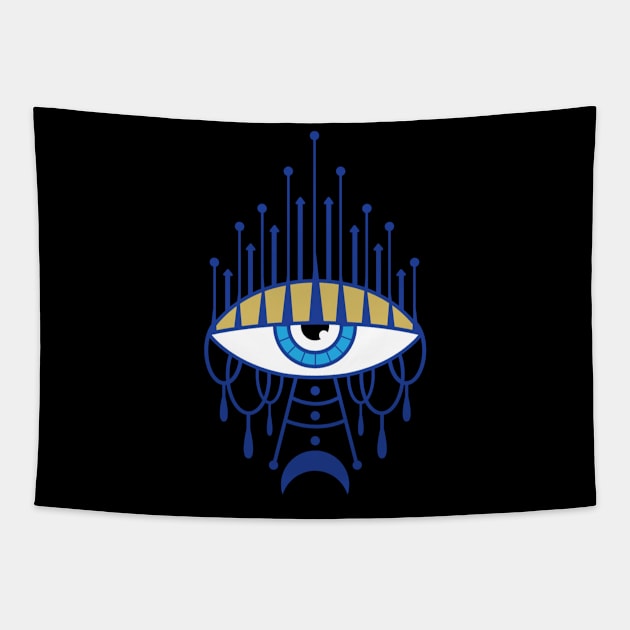 Evil Eye Tapestry by groovywindbag