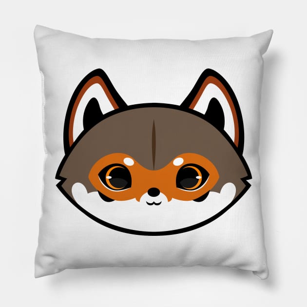 Cute Red Wolf Pillow by alien3287