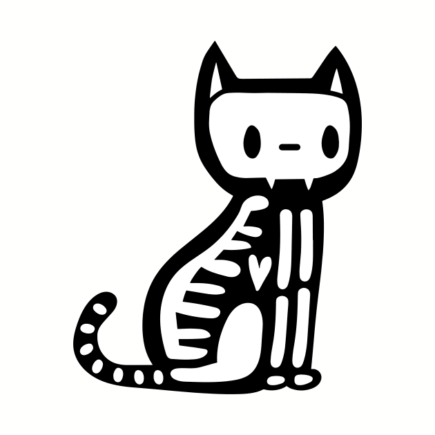 Halloween skeleton cat by illulief