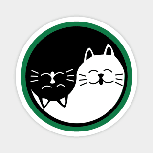 Cat Yin Yang Magnet