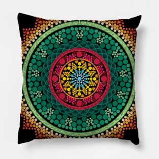 Mandala with circles Pillow