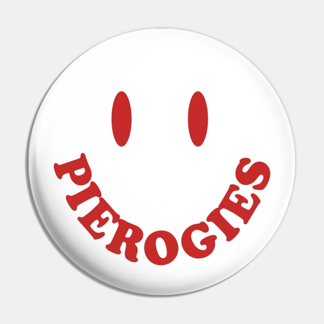 Pierogi Smiley Face Polish Pin by PodDesignShop