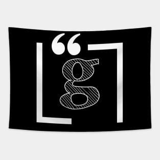 Letter G: Monogram Initial letter g Tapestry