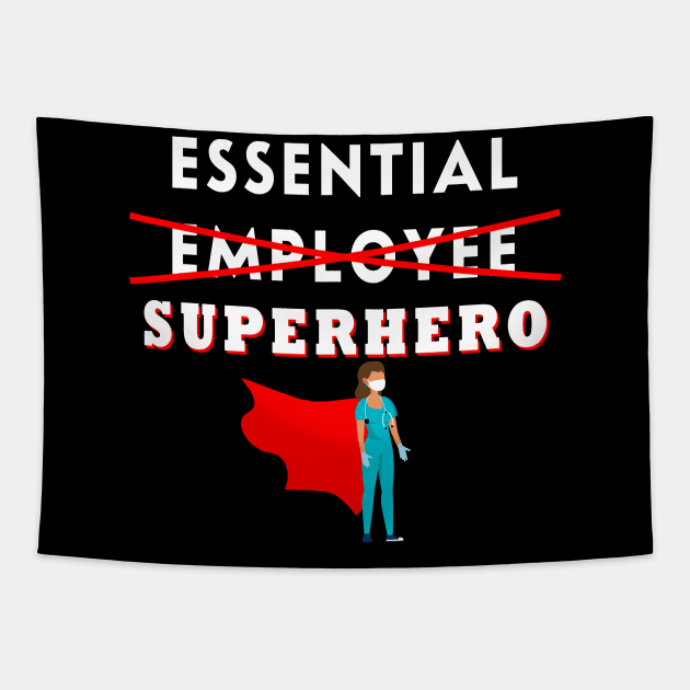 essential healthcare supeheros gift Tapestry by Flipodesigner