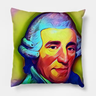 Joseph Haydn Colourful Portrait | Joseph Haydn Artwork 7 Pillow