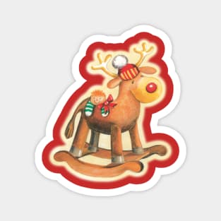 Rocking Reindeer Magnet