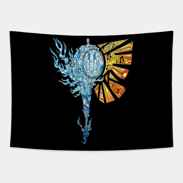 Hunting Horn monster hunter Tapestry by paintchips