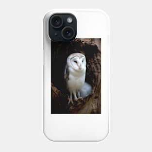 Barn Owl Guarding The Nest Phone Case