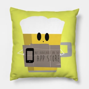 Beer: not available on the App Store Pillow