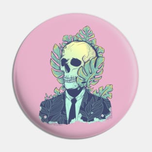 Botanical skull man Edit Pin