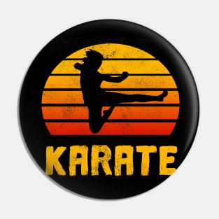 Karate retro vintage design Pin