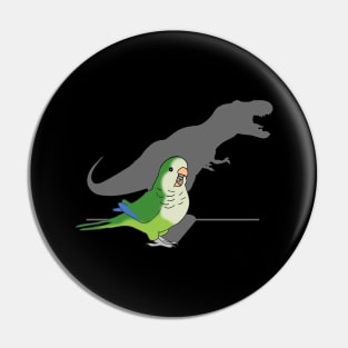 T-rex shadow green monk parakeet Pin
