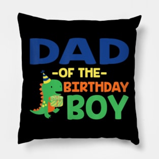 Dad Of The Birthday For Boy Saurus Rex Dinosaur Party Pillow