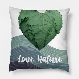 Love Nature No. 1: Green Valentine's Day Pillow