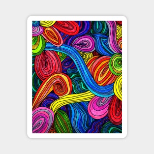 Psychedelic Lines Magnet