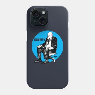 Grumpy 1 On Blue Phone Case