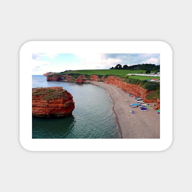 Ladram Bay Jurassic Coast Devon England Magnet by Andy Evans Photos