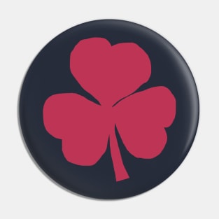 Shamrock in Viva Magenta St Patricks Day Pin