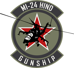 MI-24 Hind Helicopter Gunship Magnet