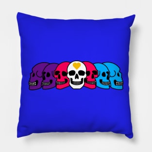 Pride Skulls Polyamorous Pillow