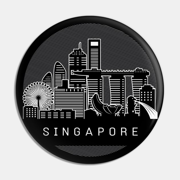 Singapore Skyline Pin by travel2xplanet