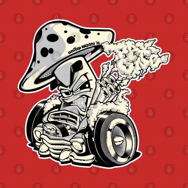 Mushroom Man on Wheels by trev4000