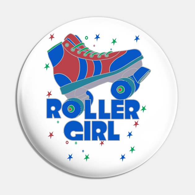 Roller Girl Roller Skating Derby RGB Pin by Skylane