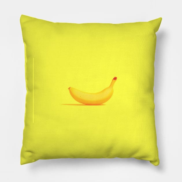 Pixel Banana Pillow by parazitgoodz