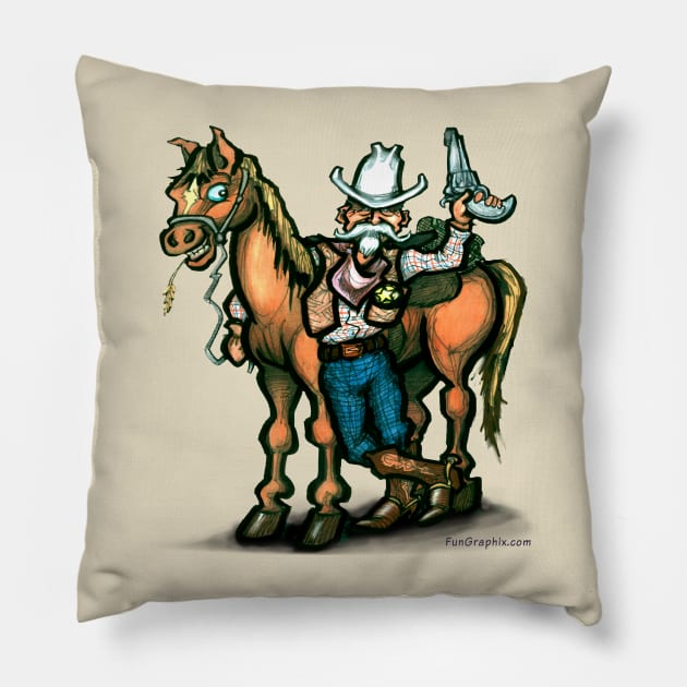 Cowboy Pillow by Kevin Middleton