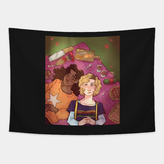 thasmin picnic Tapestry by funderfularts