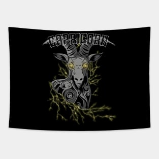 Lightning Capricorn (Yellow) Tapestry