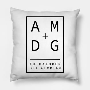 Jesuit motto latin phrase: Ad Maiorem Dei Gloriam Pillow