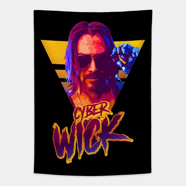 cyber wick Tapestry by willitone