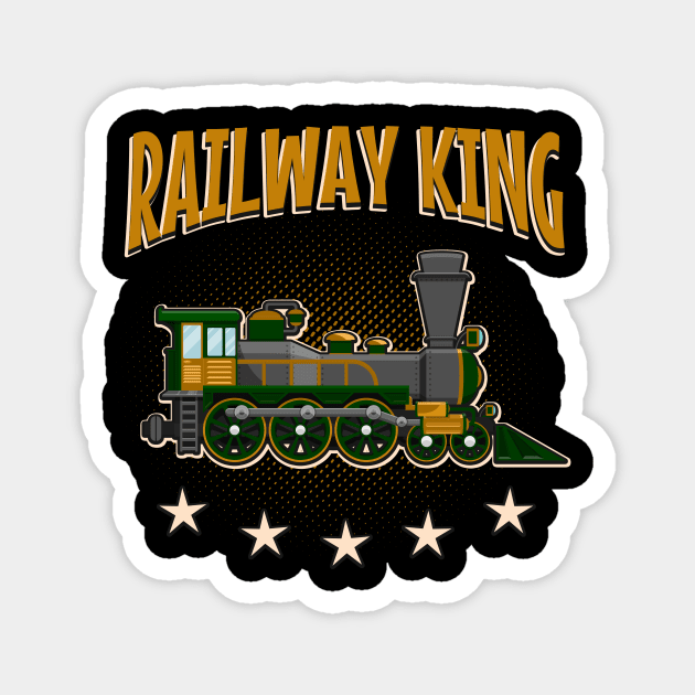 Railway King Magnet by Foxxy Merch