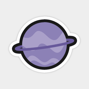 Purple stripey planet Magnet