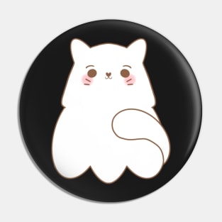 Spooky kitty ghost Pin