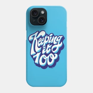 Keeping It 100 // Retro Graffiti Word Art Phone Case