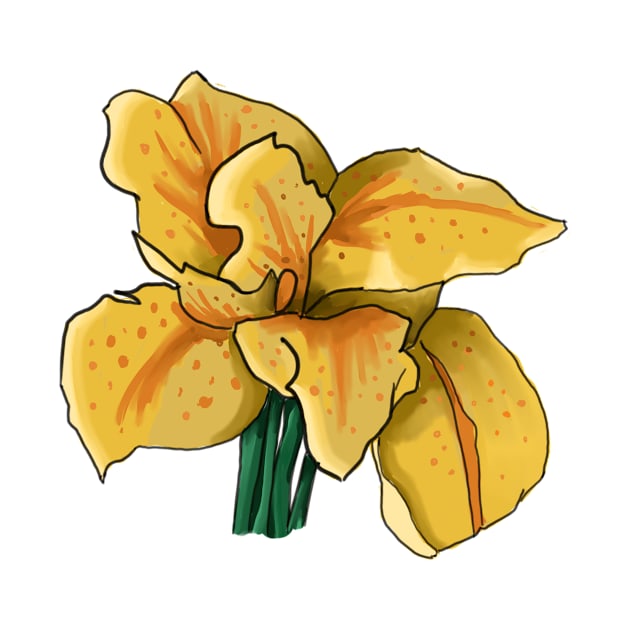 Yellow Iris Flower by BrittaniRose