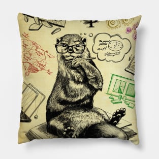 Studious Otter Pillow