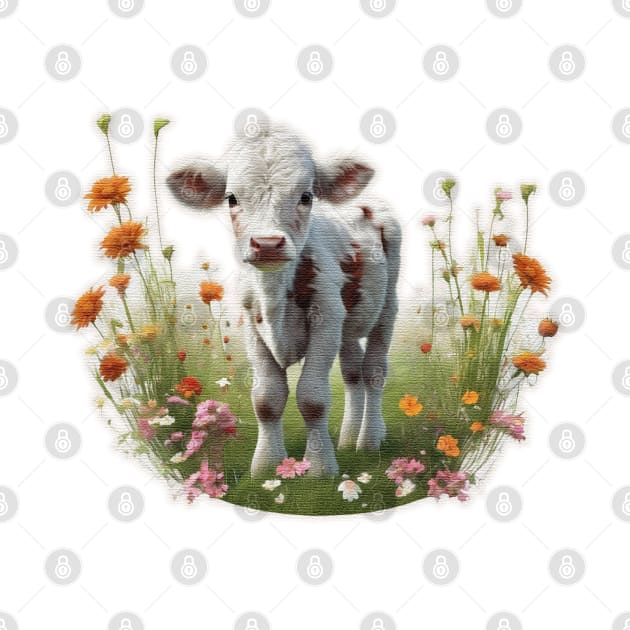 Cute baby calf by JnS Merch Store