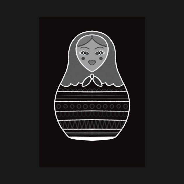 Black & White Russian Doll by Slepowronski