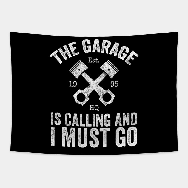 The garage is calling and I must go Tapestry by captainmood