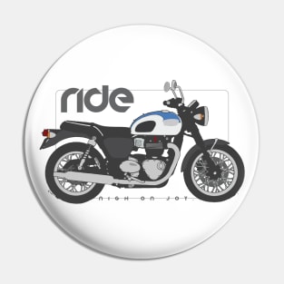 Ride 100 white blue Pin